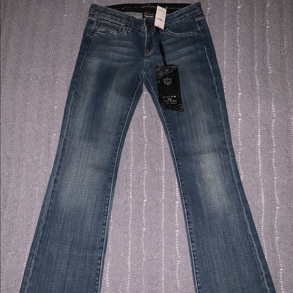 SOLD! Express X BEROCK Collaboration Woman’s Bootcut Jeans Size 4 (NWT)